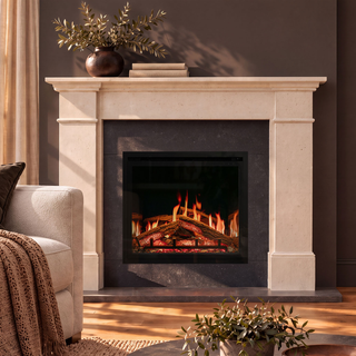 Eclipse 65HLR Tall  LCD Landscape Inset Electric Fire with IlluminOak Logs – Onyx