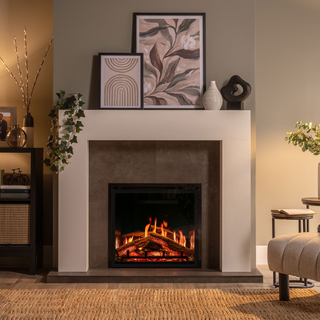 Eclipse 65HLR Tall  LCD Landscape Inset Electric Fire with IlluminOak Logs – Onyx
