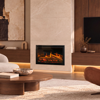 Eclipse 65R LCD Landscape Inset Electric Fire with IlluminOak Logs – Onyx