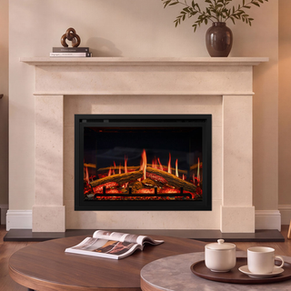 Eclipse 75R Large LCD Landscape Inset Electric Fire with IlluminOak Logs – Onyx