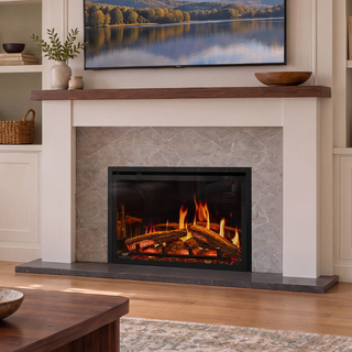 Eclipse 75R Large LCD Landscape Inset Electric Fire with IlluminOak Logs – Onyx