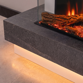 Turin 120 Avita Electric Fireplace Suite - Onyx