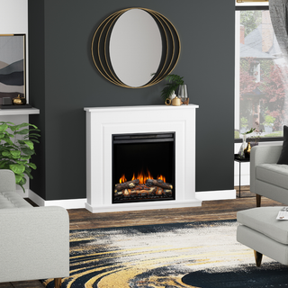 Orwell 48" Flat-To-Wall Electric Fire and Fireplace Suite - Flare