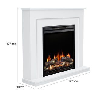 Orwell 48" Flat-To-Wall Electric Fire and Fireplace Suite - Flare