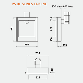 Paragon P5 Log Effect BF Gas Fire - Charlton & Jenrick