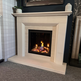 Ex-Display Aylesbury 54" Portuguese Limestone P5 BF Gas Fireplace - Charlton & Jenrick