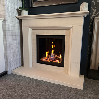 Ex-Display Aylesbury 54" Portuguese Limestone P5 BF Gas Fireplace - Charlton & Jenrick