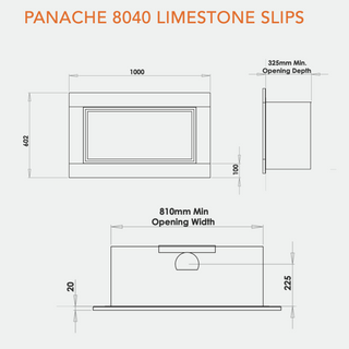 Panache 8040 Log Effect CF Gas Fire - Charlton & Jenrick