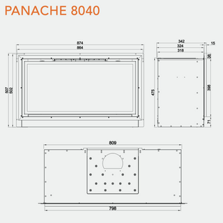Panache 8040 Log Effect CF Gas Fire - Charlton & Jenrick