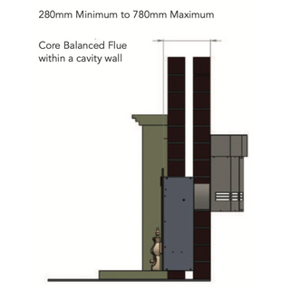 Paragon Core BF Balanced Flue Mixed Log Effect Gas Fire - Charlton & Jenrick