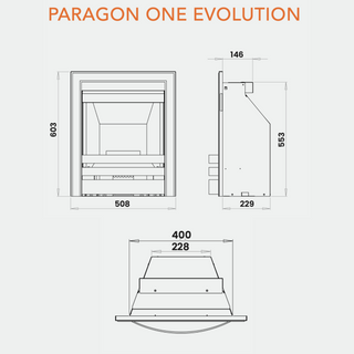 Paragon One Evolution Log Effect Open Fronted Gas Fire - Charlton & Jenrick