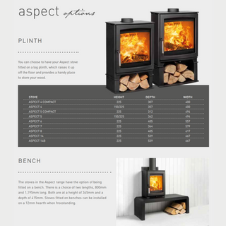 Aspect 5 Eco 5kW Wood Burning Solid Fuel Freestanding Stove - Hunter Stoves Parkray