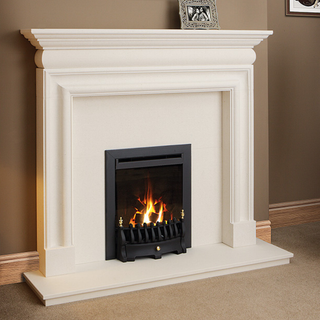 Pembroke Bolection Aegean Limestone Fireplace Mantel - FDC