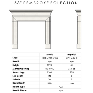 Pembroke Bolection Aegean Limestone Fireplace Mantel - FDC