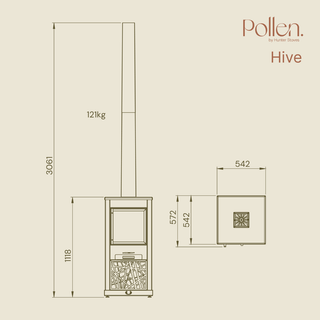 Hive Garden Outdoor Stove - Pollen by Hunter Stoves