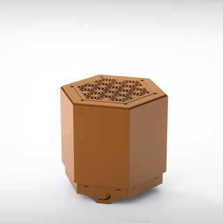 Hex Smokeless Outdoor Fire Pit - Pollen by Hunter Stoves
