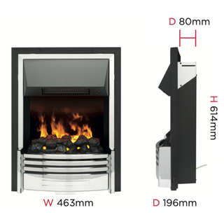 Pamona Optimyst 16" Electric Hearth Inset Fire - Dimplex