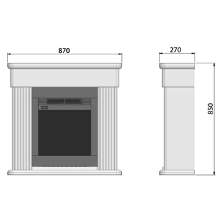 Portland 16 Flat-To-Wall Fireplace Suite - Dimplex