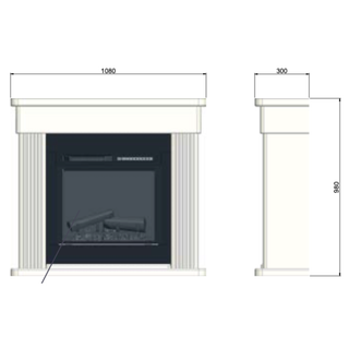 Portland 23 Flat-To-Wall Fireplace Suite - Dimplex