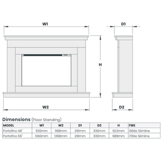 Portofino Flat-To-Wall Fire and Fireplace Suite - Katell