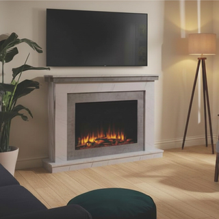 Portofino Flat-To-Wall Fire and Fireplace Suite - Katell