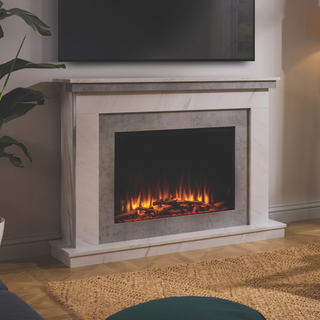 Portofino Flat-To-Wall Fire and Fireplace Suite - Katell