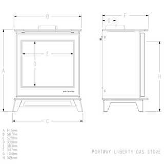 Liberty Natural 4.6kW Freestanding Gas Stove - Portway