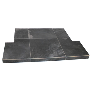 Primitive Anthracite Tiled T-Shaped Hearth - M.A.C. Metalcraft