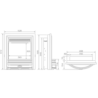 Proflame Arcadia Inset Electric Fire - Flavel