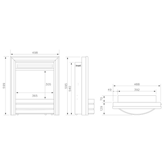 Kamala 42" Flat-To-Wall Electric Fire and Fireplace Suite