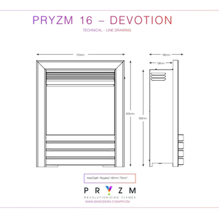 Ex-Display Devotion 16" Hearth Inset Electric Fire - PRYZM