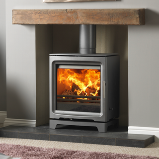 PV5W-SLIM Grey Purevision 5kW Wide Slimline Free-Standing Stove - Charlton & Jenrick
