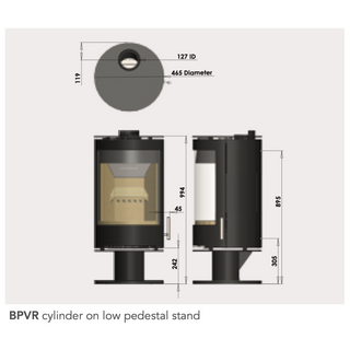 Purevision PVR Cylinder Stove