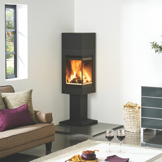 Quadro 1T Tall 6.2kW Wood Burning Stove on Pedestal - Nordpeis