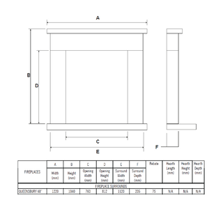 Queensbury 48" Portuguese Limestone Fireplace Mantel - Eurostove