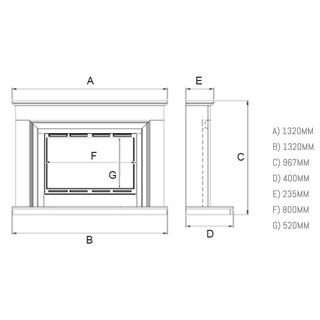 Seville HE950LE Marble Electric Fireplace Suite – Wildfire