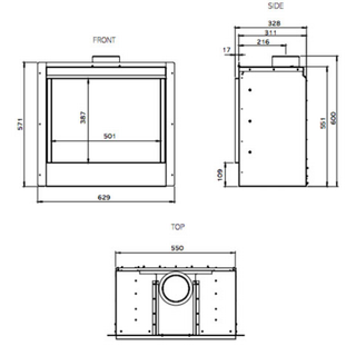 Riva2 500 Gas Fire - Gazco