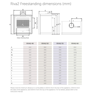 Riva2 50 Wood Burning Freestanding Stove - Stovax