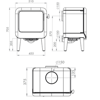 Rock 350 Wood Burning Stove