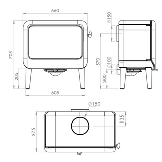Rock 500 Wood Burning Stove