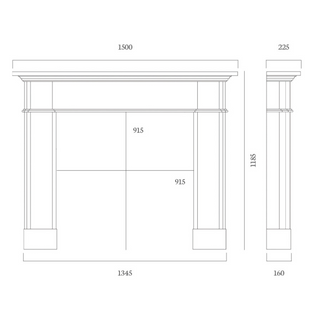Roseland 59" Aegean Limestone Mantel