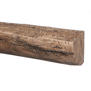 Rustic Oak Non-Combustible Geocast Fireplace Mantel Beam 48" 54"