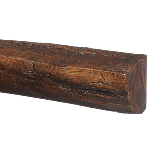 Rustic Oak Non-Combustible Geocast Fireplace Mantel Beam 48" 54"