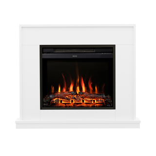Salehurst 38" Flat-To-Wall or Wall-Mounted Electric Fire and Fireplace Suite - Flare