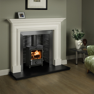 Salisbury Bolection Aegean Limestone Fireplace Mantel - FDC