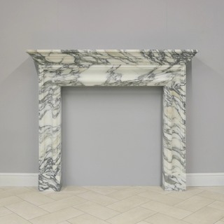 Salisbury Bolection 58" Arabescato Marble Fireplace Mantel - FDC