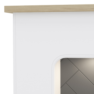 Sennen 54" Flat-To-Wall Electric Stove Timber Inglenook - Flare