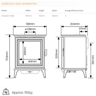 Sheraton 5 Wide Multi Fuel Stove
