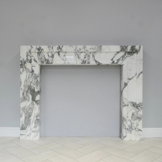 Shoreditch Arabescato Marble Fireplace Mantel - FDC