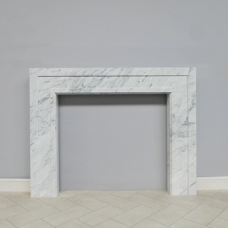 Shoreditch Bianca Carrara Marble Fireplace Mantel - FDC